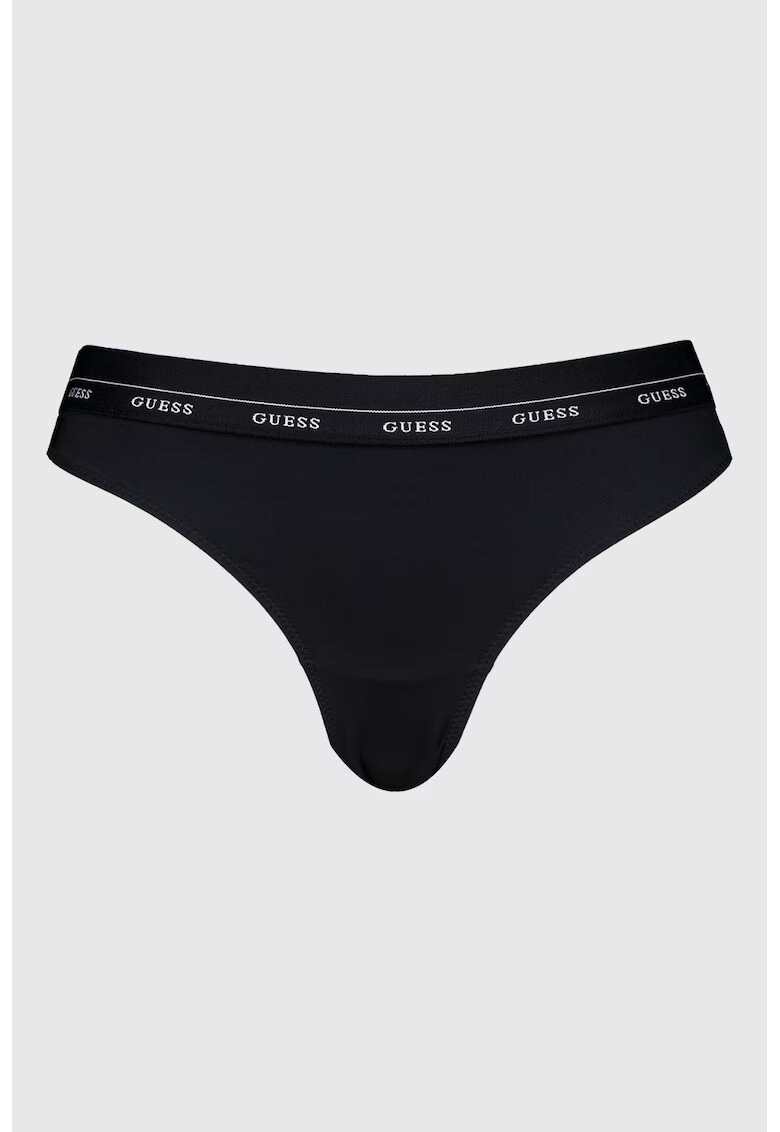 GUESS Chiloti brazilieni cu banda logo - Negru