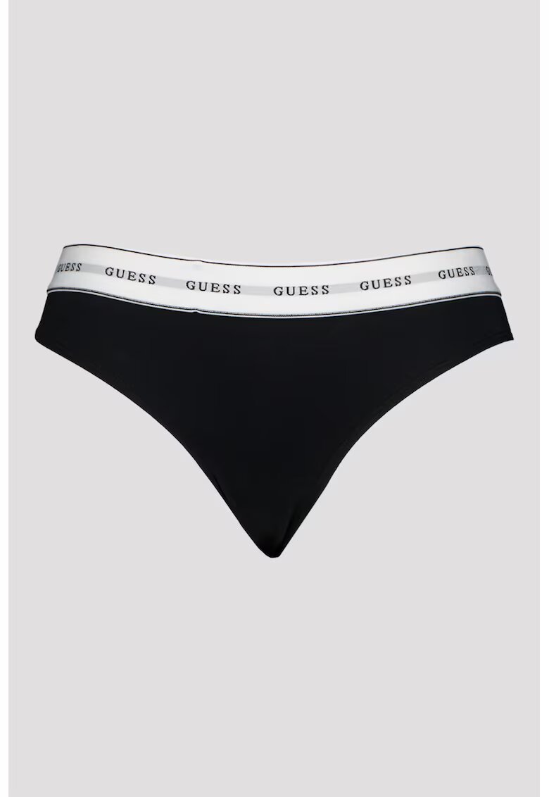 GUESS Chiloti brazilieni cu logo Carrie - Negru
