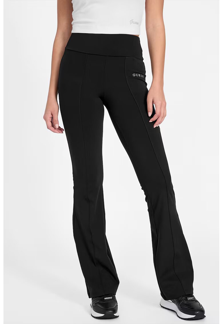 GUESS Colanti evazati cu talie inalta - pentru fitness - Negru