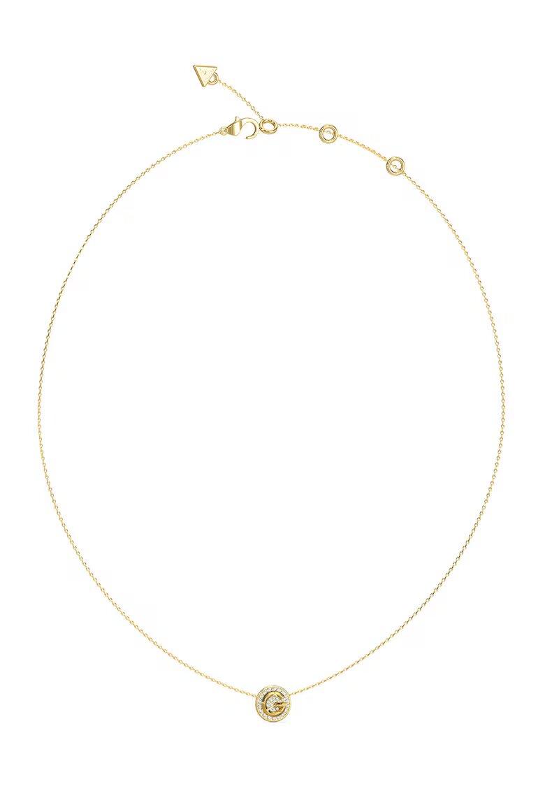 GUESS Colier ajustabil cu pandantiv logo - Auriu