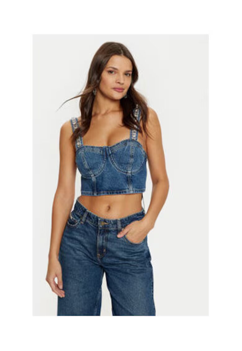 GUESS Crop top din denim