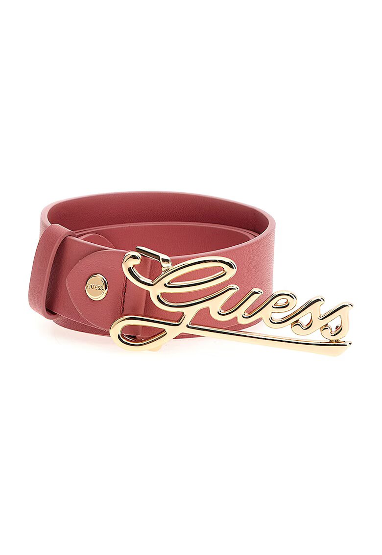 GUESS Curea cu catarama cu logo Melisandra - Roz prafuit