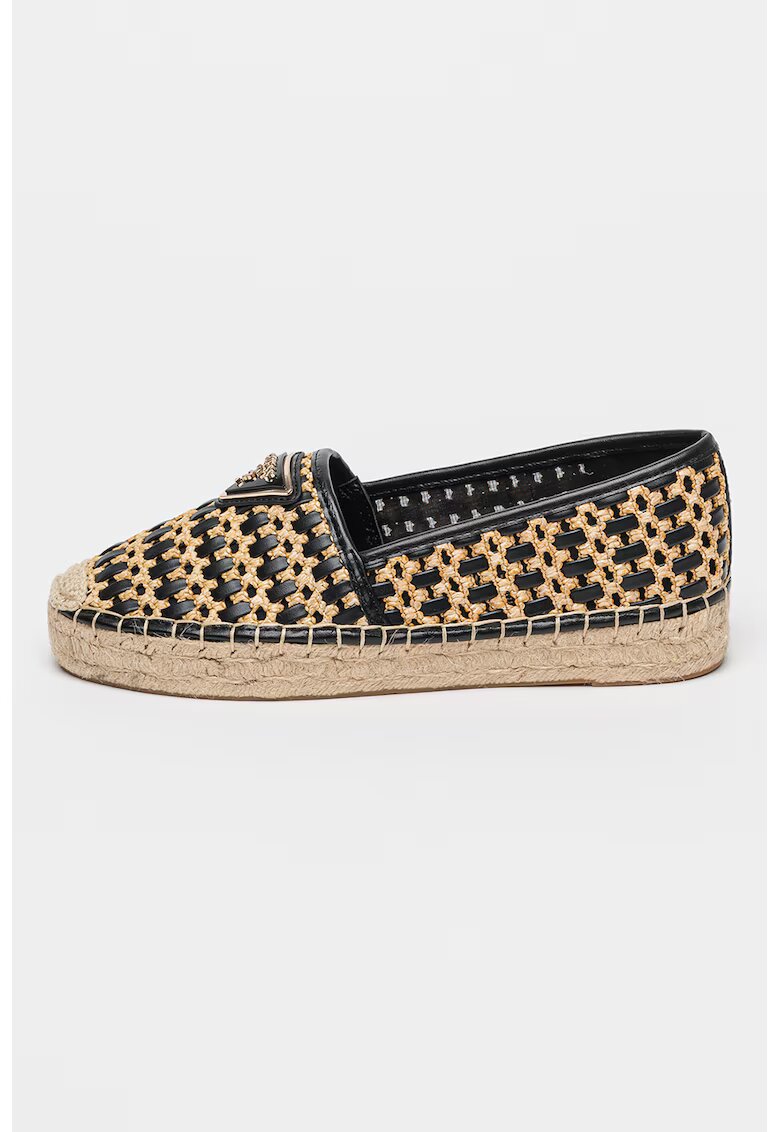 GUESS Espadrile cu logo - Negru/Bej