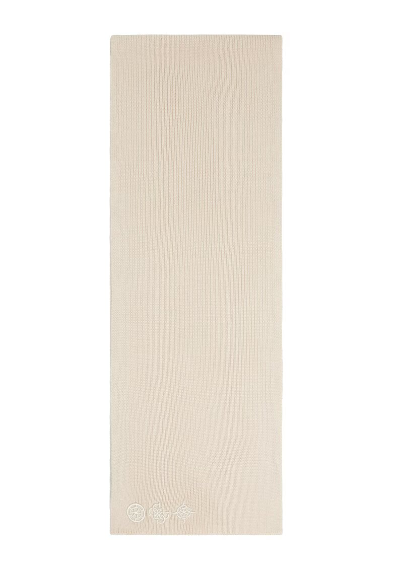 GUESS Fular din amestec de lana cu model monograma - Maro taupe deschis