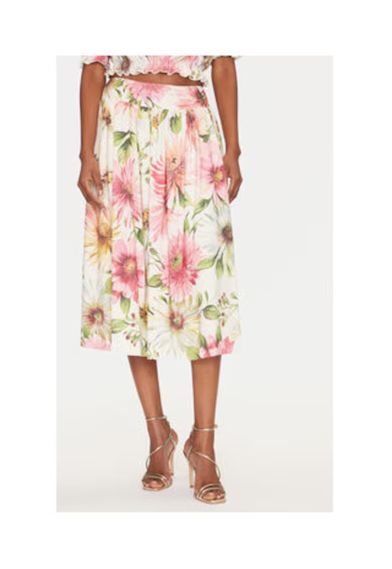 GUESS Fusta plisata cu imprimeu floral