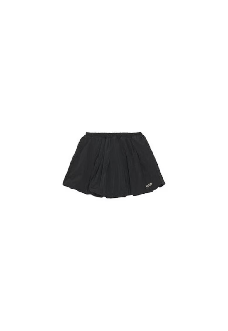 GUESS Fusta scurta cu talie elastica si aplicatie logo metalica discreta