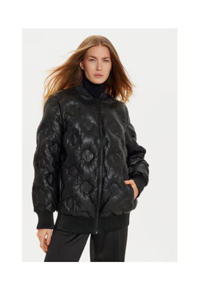 GUESS Geaca cu model monogram si fermoar