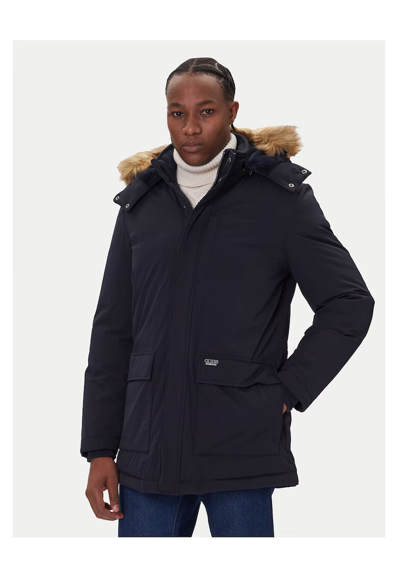 GUESS Geaca de puf barbati bleumarin
