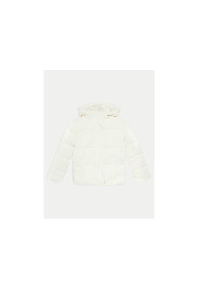 GUESS Geaca matalasata cu print logo