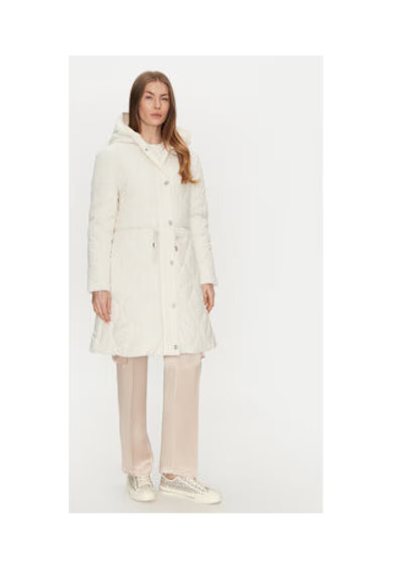 GUESS Geaca parka matlasata cu gluga