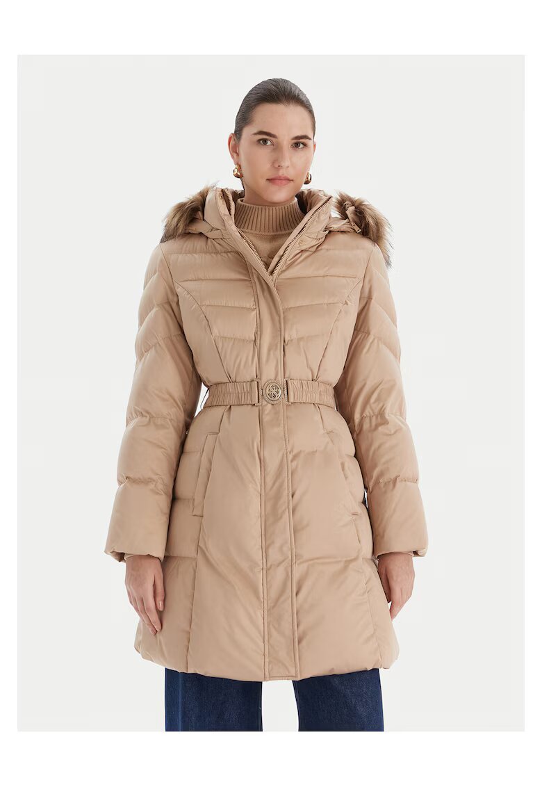 GUESS Geaca puf dama bej - Bej