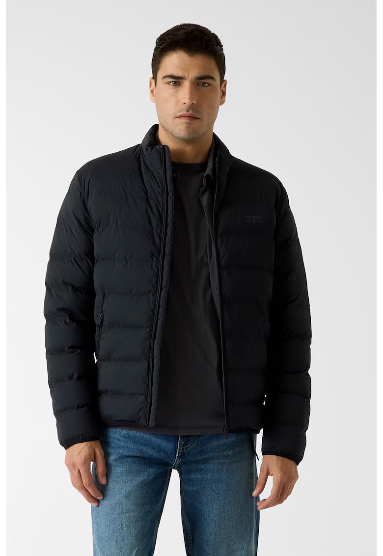 GUESS Geaca slim fit matlasata - Negru
