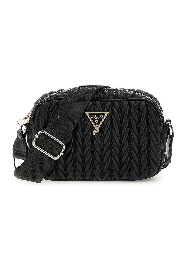 GUESS Geanta crossbody cu design matlasat - Negru stins