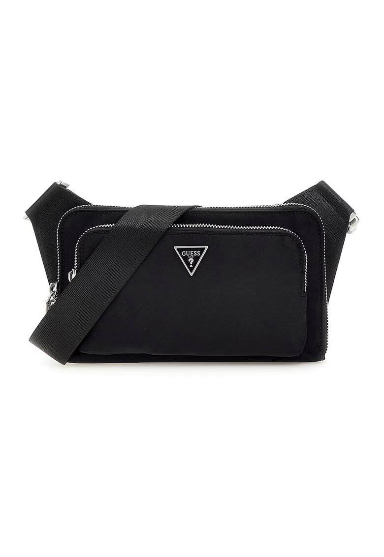 GUESS Geanta crossbody cu logo discret Milano - Negru