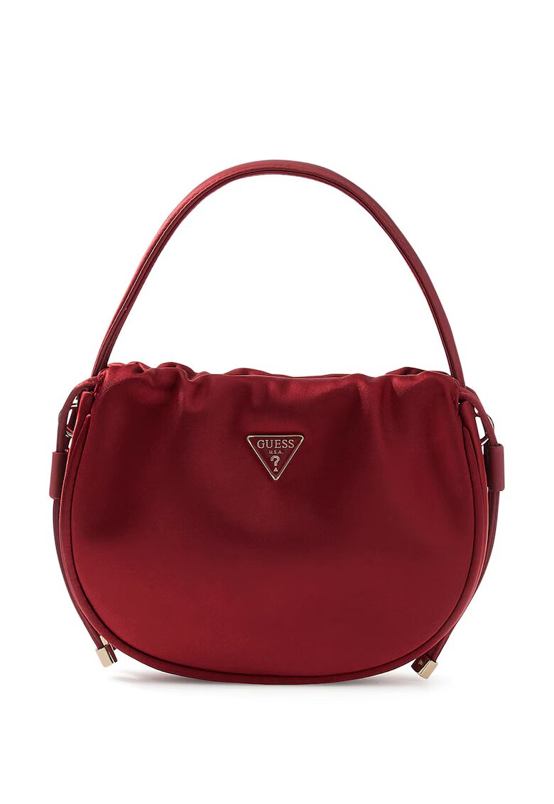 GUESS Geanta crossbody de satin Elsie - Visiniu