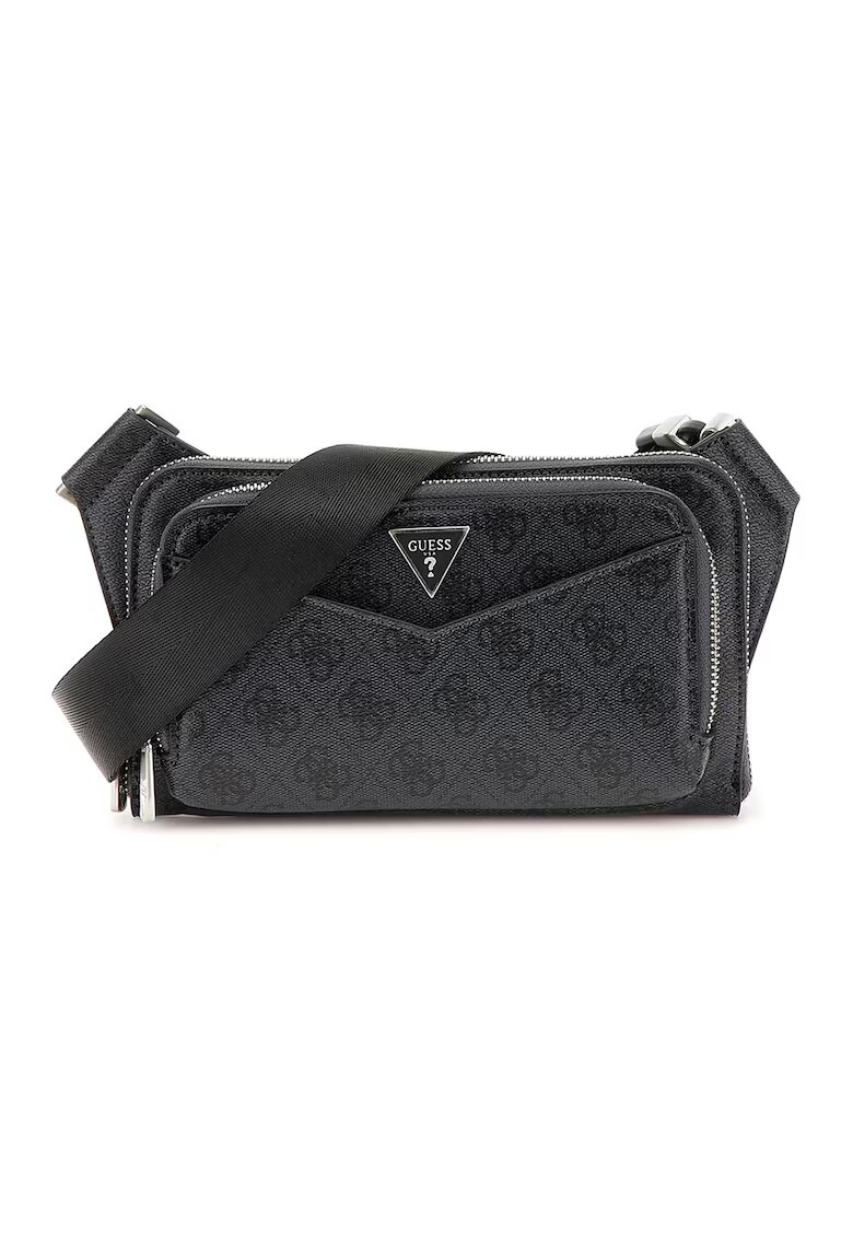 GUESS Geanta crossbody din piele ecologica cu 2 compartimente Siena - Negru