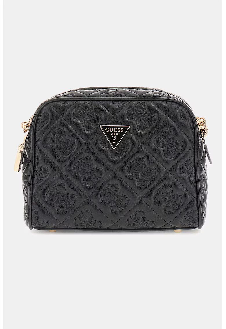 GUESS Geanta crossbody din piele ecologica cu model monograma - Negru