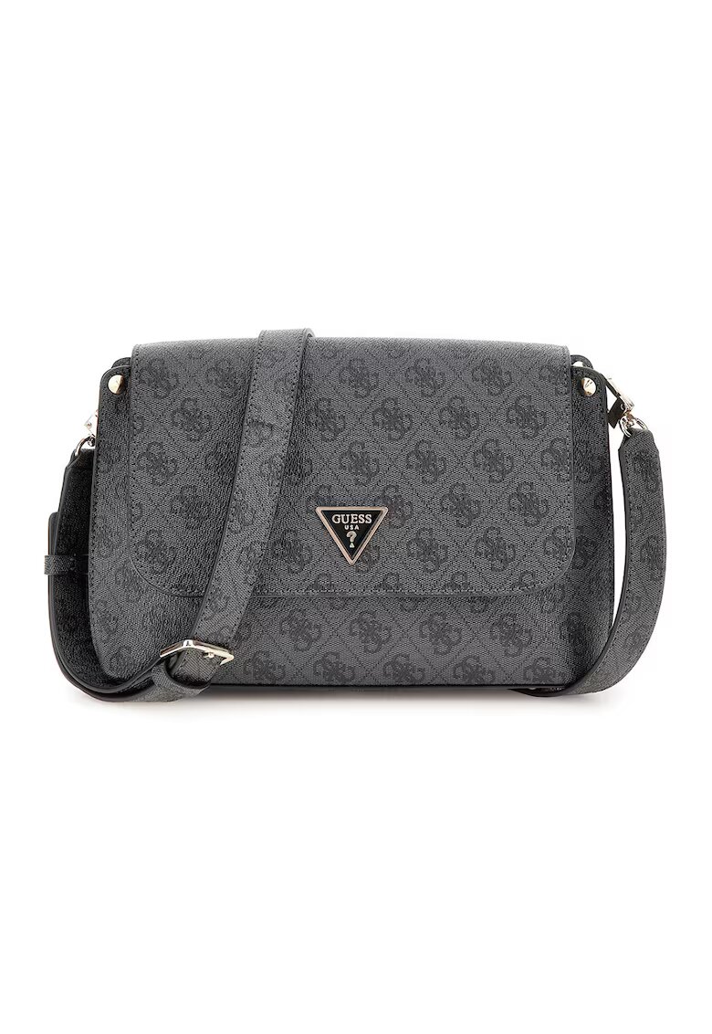 GUESS Geanta crossbody din piele ecologica Meridian - Gri inchis