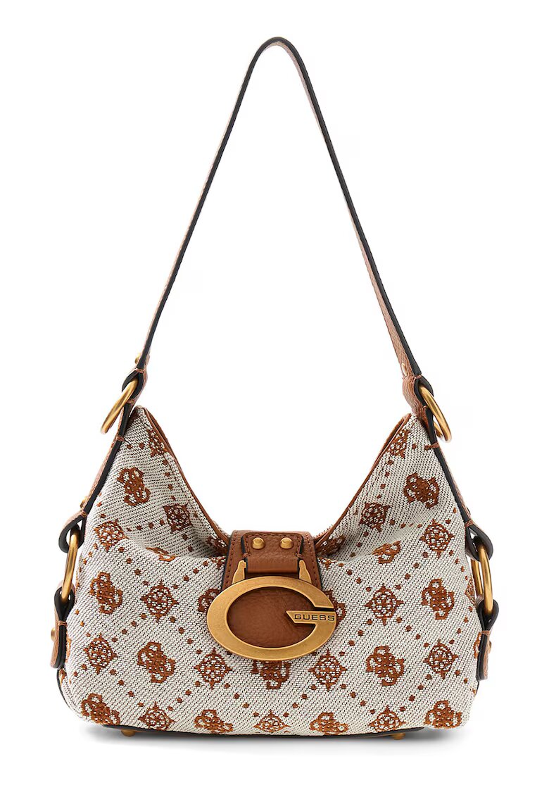 GUESS Geanta cu bareta de umar si logo Camden - Bej