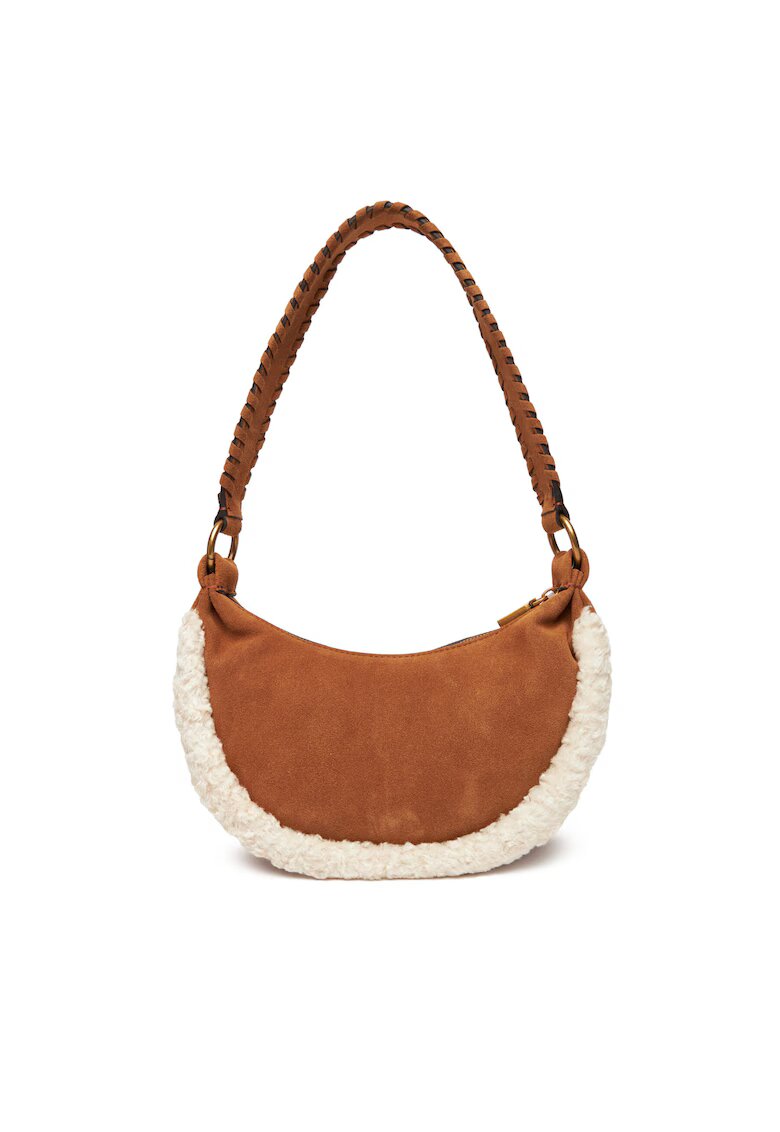 GUESS Geanta dama Amita Mini - piele naturala - culoare cognac