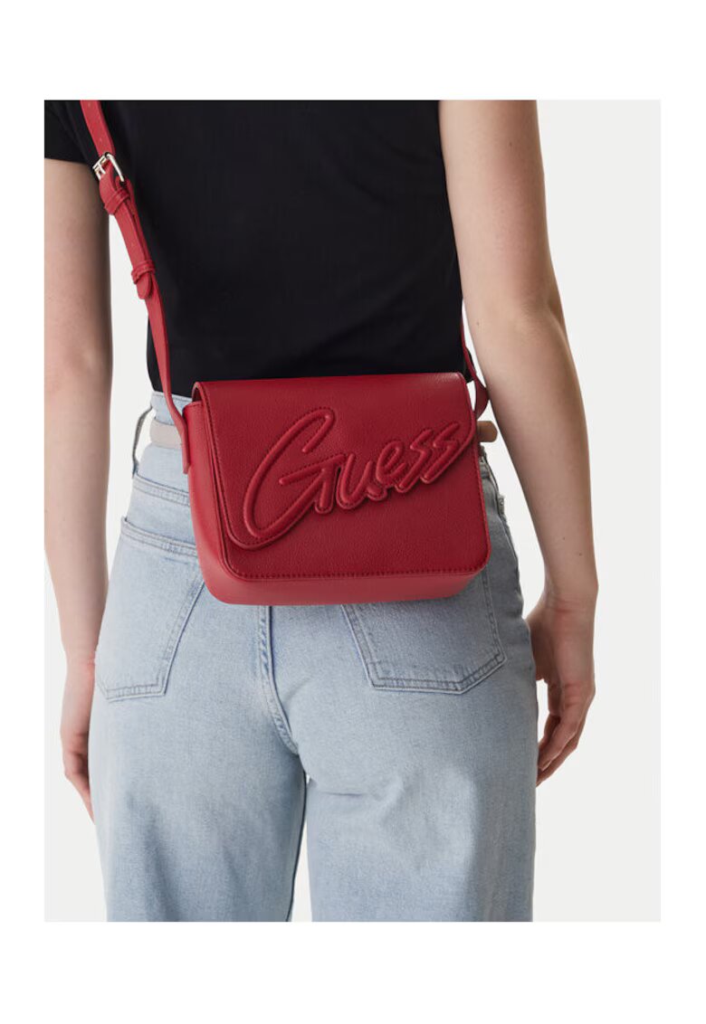 GUESS Geanta dama G532 - ecologica - rosu