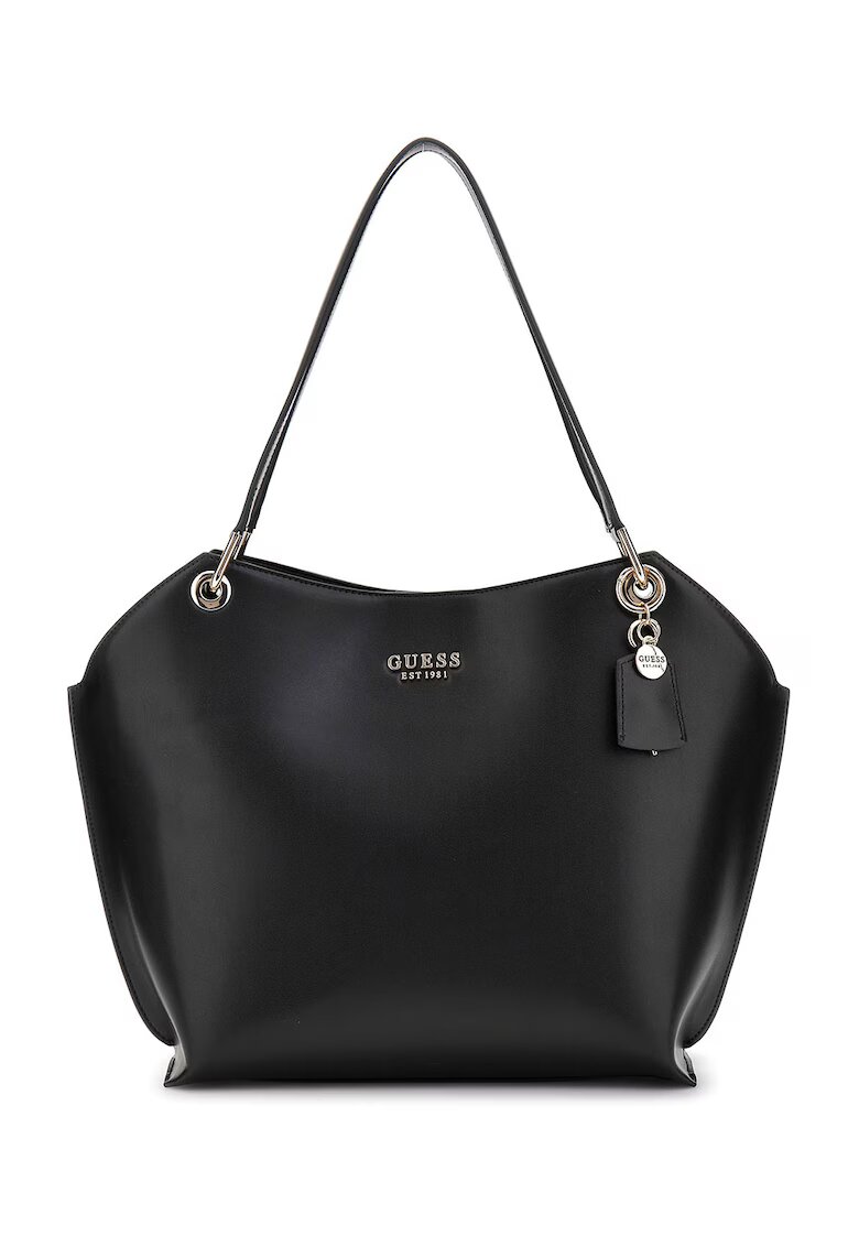 GUESS Geanta de piele ecologica cu bareta de umar Mietta - Negru