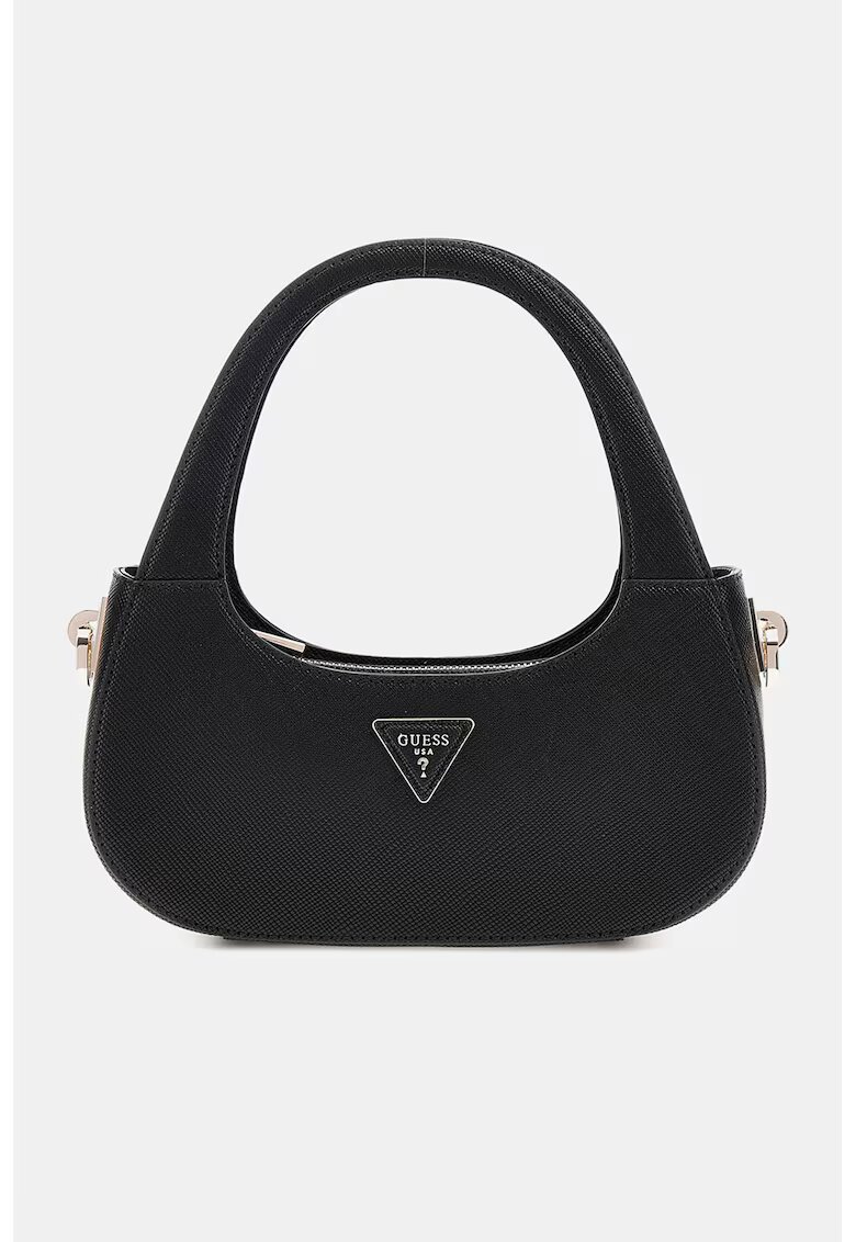 GUESS Geanta de piele ecologica cu bareta de umar si logo Jazlynn - Negru