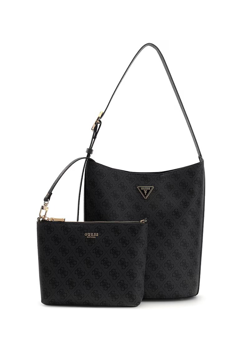 GUESS Geanta de umar cu etui detasabil Meridian II - Gri antracit