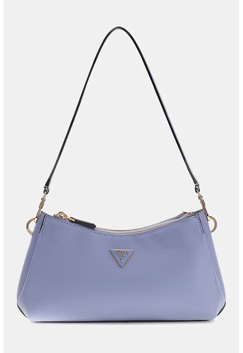 GUESS Geanta de umar cu logo metalic Noelle - Albastru azur