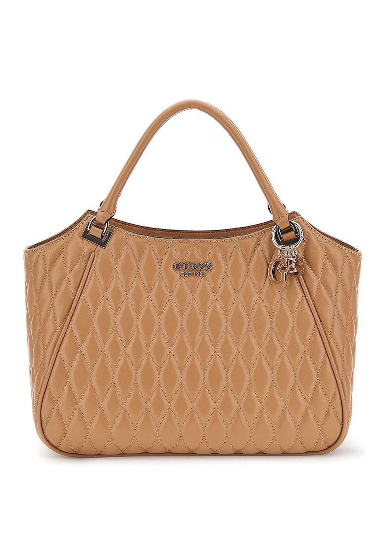 GUESS Geanta din piele ecologica cu bareta de umar si aspect matlasat - Caramel