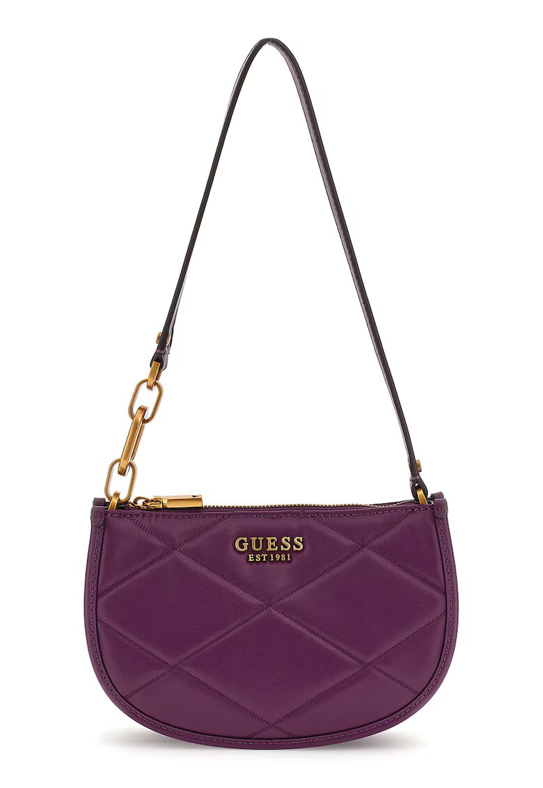 GUESS Geanta din piele ecologica cu bareta de umar si aspect matlasat Cilian - Violet