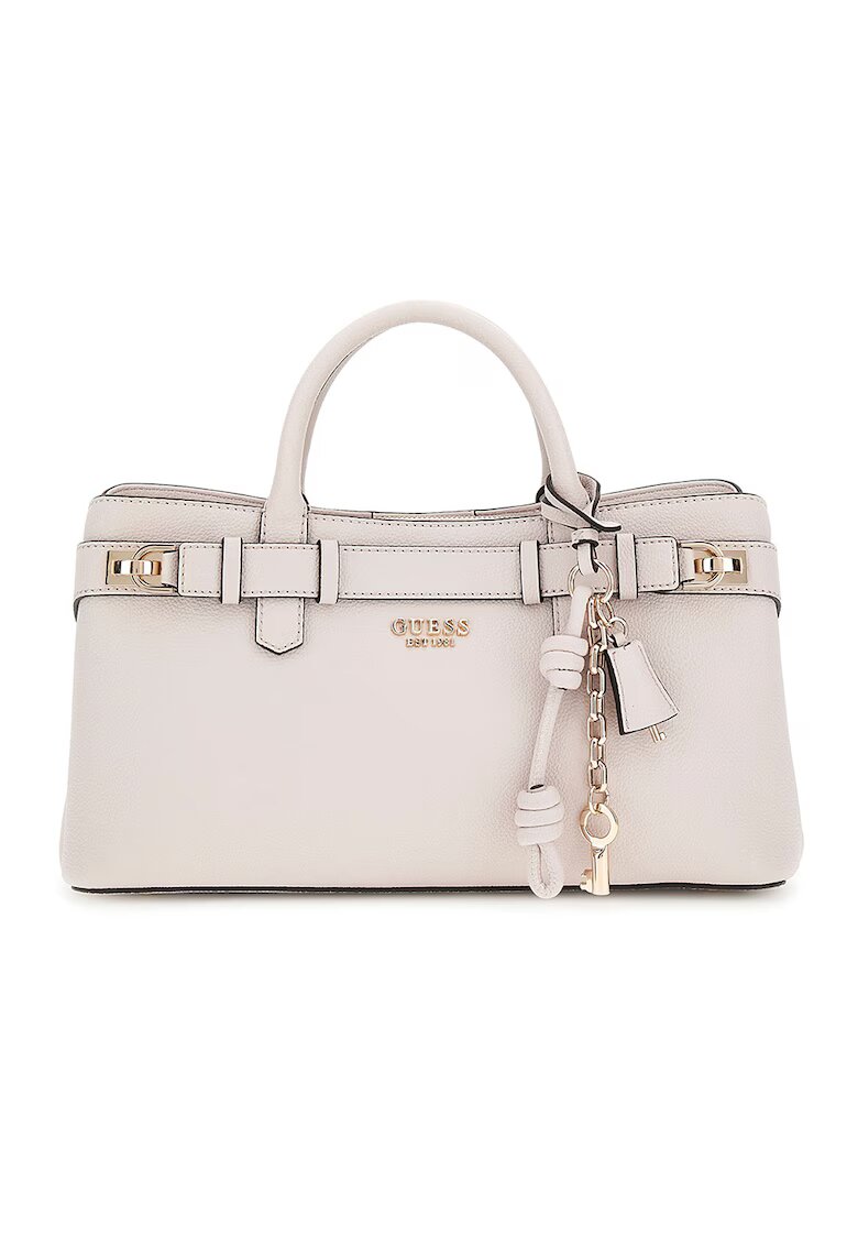 GUESS Geanta din piele ecologica cu maner - Maro taupe deschis