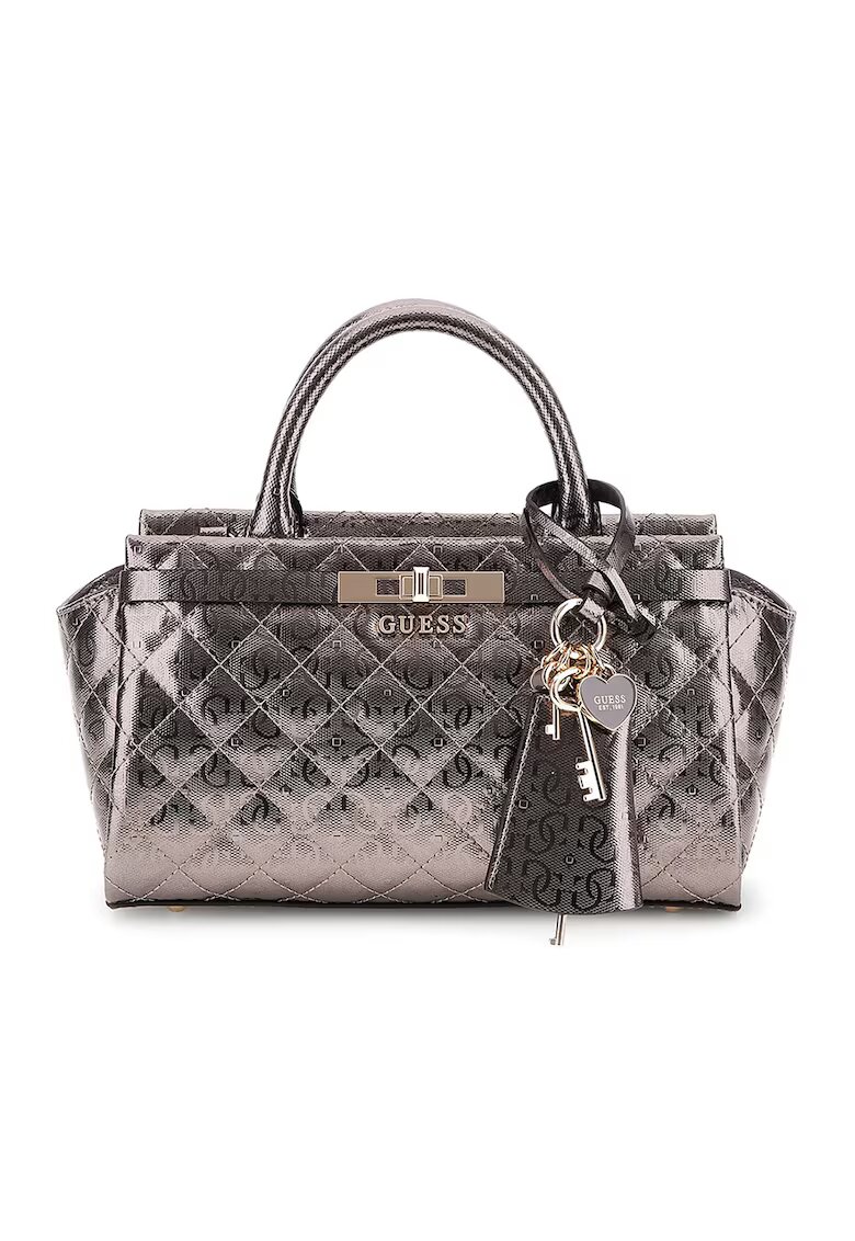 GUESS Geanta tote de piele ecologica cu monograma - Negru