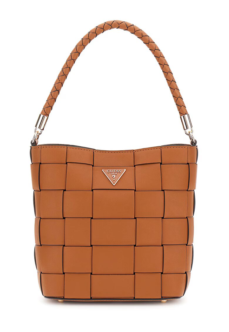 GUESS Geanta tote din piele ecologica - Maro scortisoara