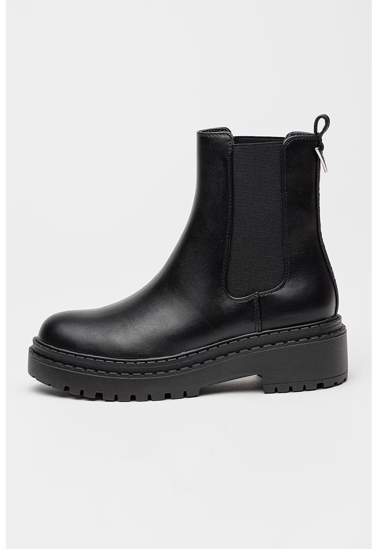 GUESS Ghete Chelsea de piele ecologica - Negru