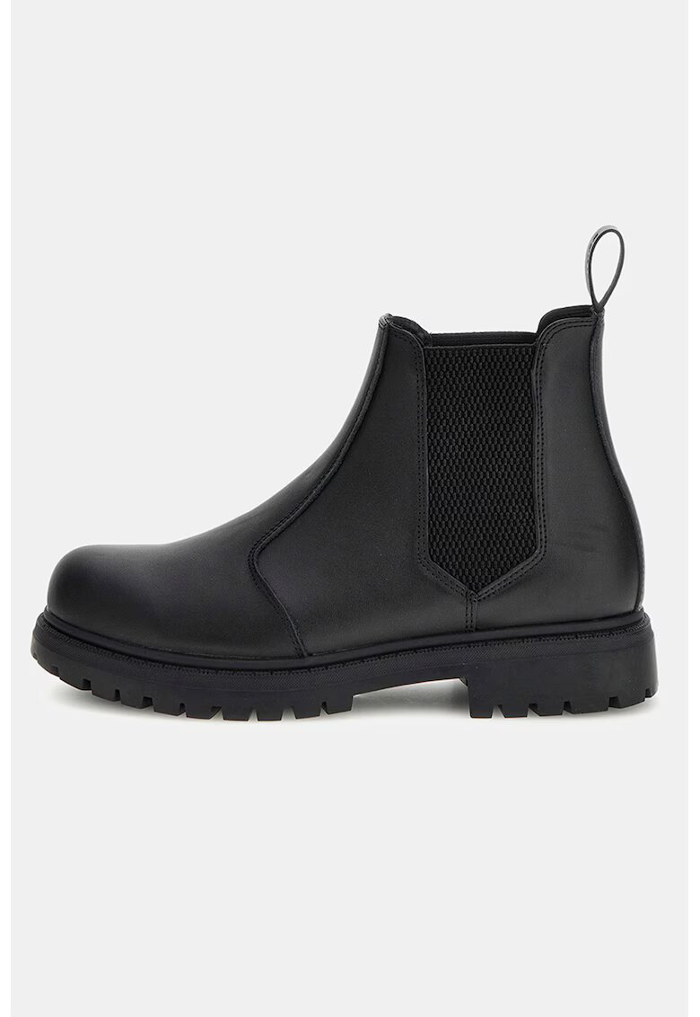 GUESS Ghete Chelsea din piele - Negru