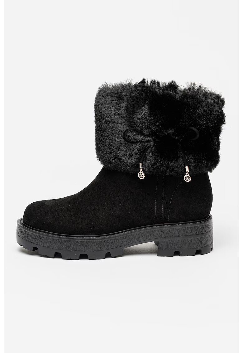 GUESS Ghete cu blana sintetica - fara inchidere - Negru