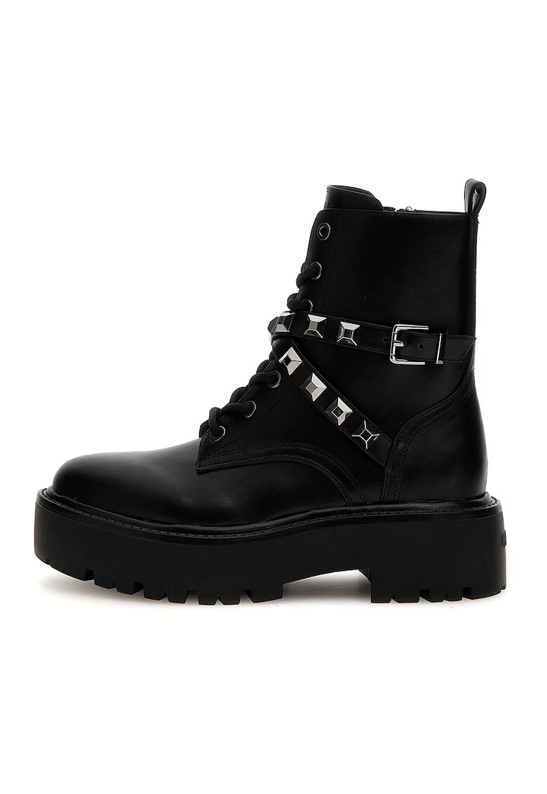 GUESS Ghete de piele ecologica - Negru/Argintiu