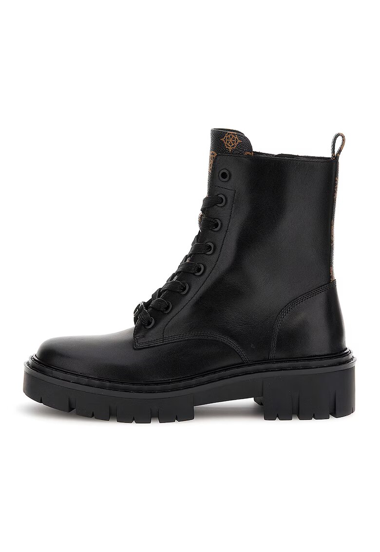 GUESS Ghete de piele ecologica - Negru/Maro