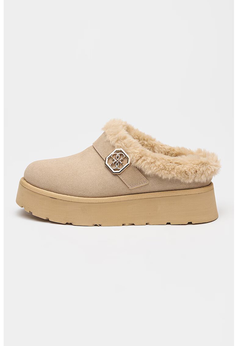 GUESS Ghete flatform fara inchidere - Bej