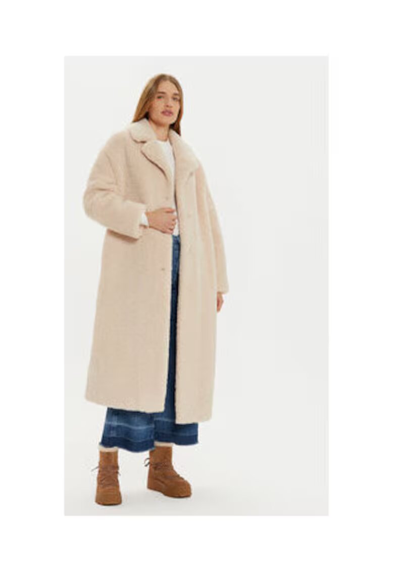 GUESS Haina de blana pentru femei - 100% poliester reciclat - bej -