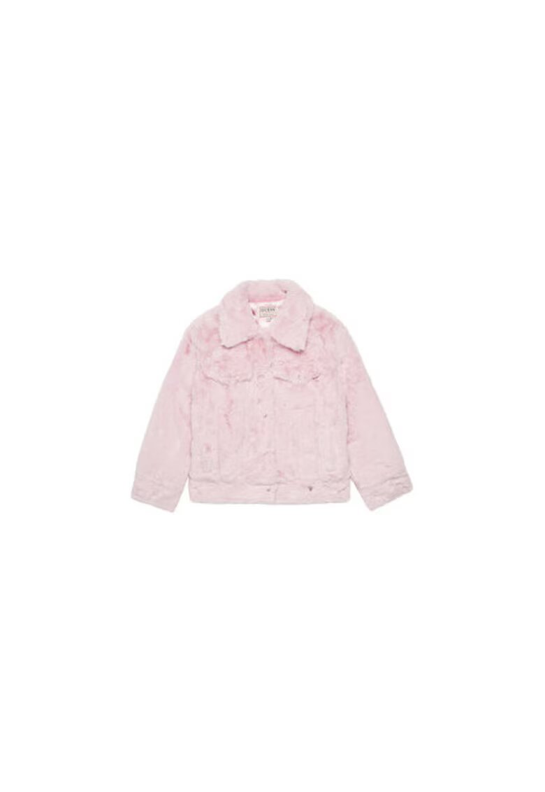 GUESS Haina din blana shearling cu logo stantat