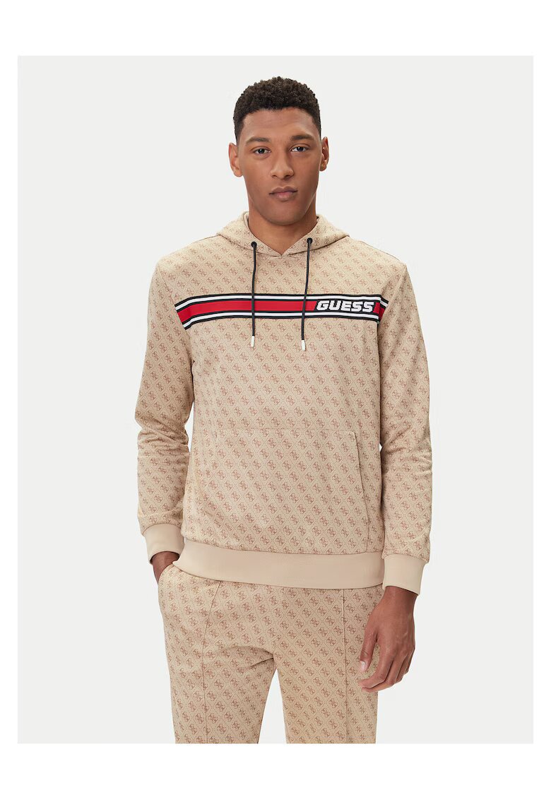 GUESS Hanorac barbati bej cu model