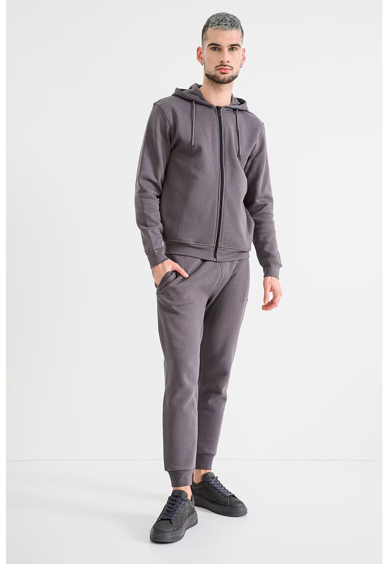 GUESS Hanorac cu fermoar. pentru fitness - Grej