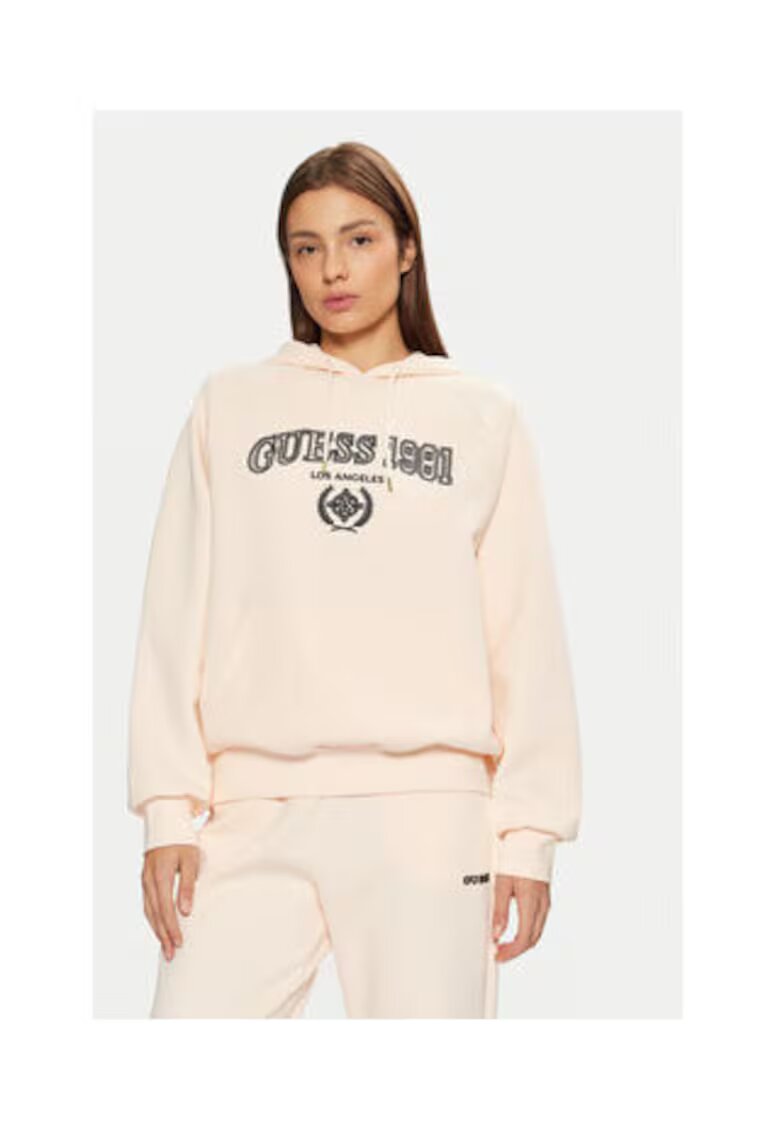 GUESS Hanorac cu gluga si model text