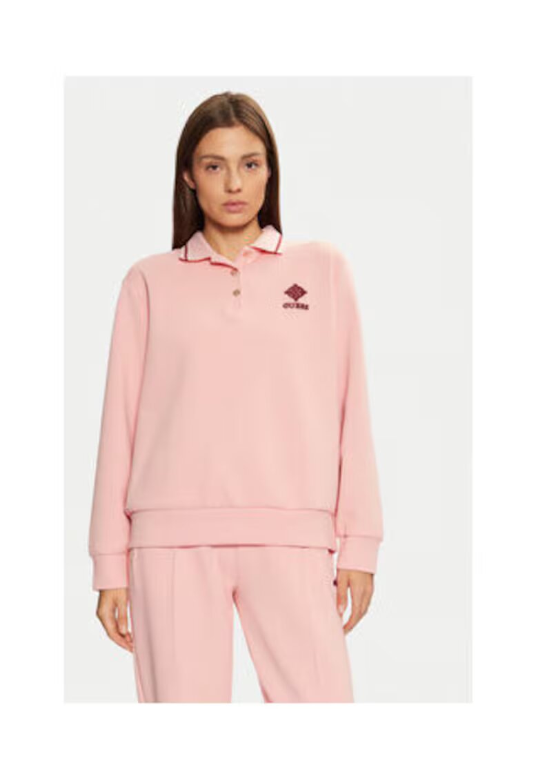 GUESS Hanorac cu guler polo