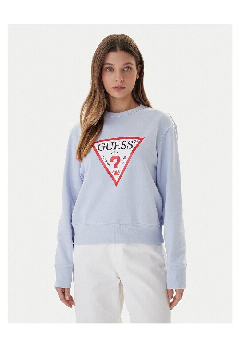 GUESS Hanorac dama albastru deschis