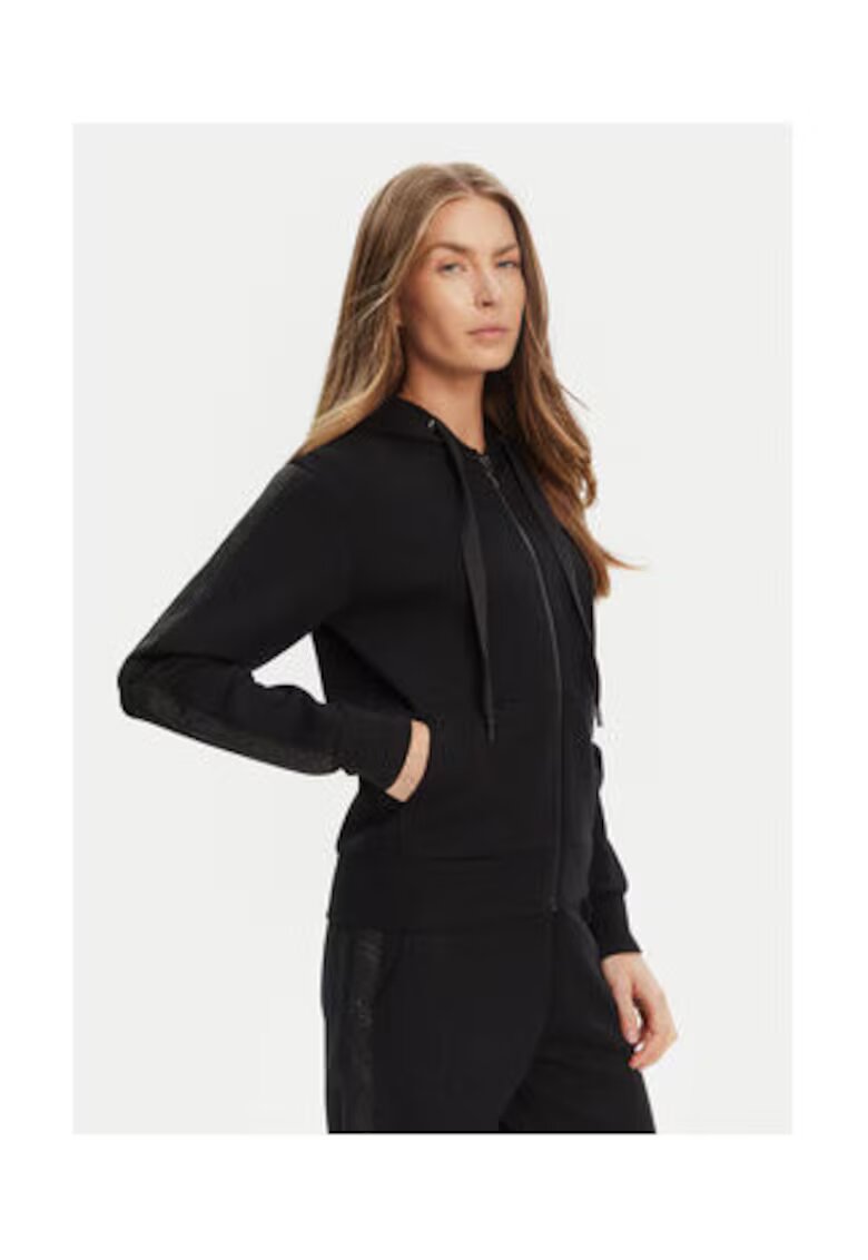 GUESS Hanorac de dama - 48% poliester - 42% viscoza - 10% elastan - Negru