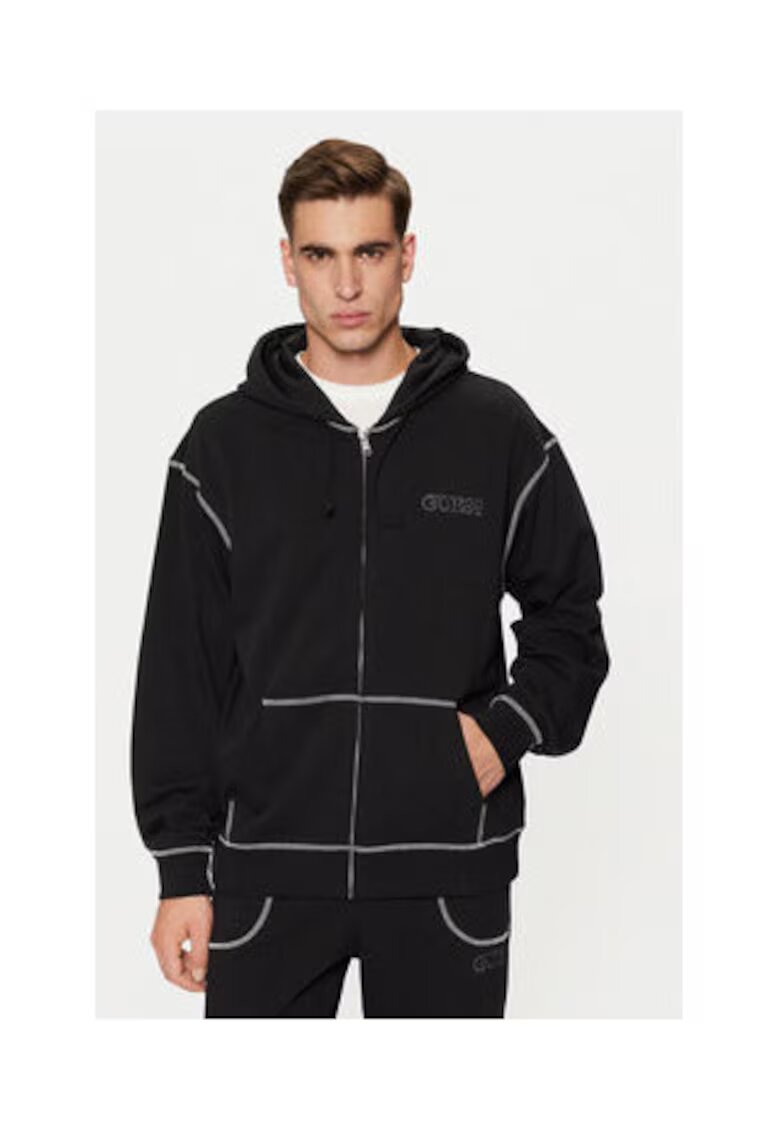 GUESS Hanorac din amestec de bumbac cu model grafic