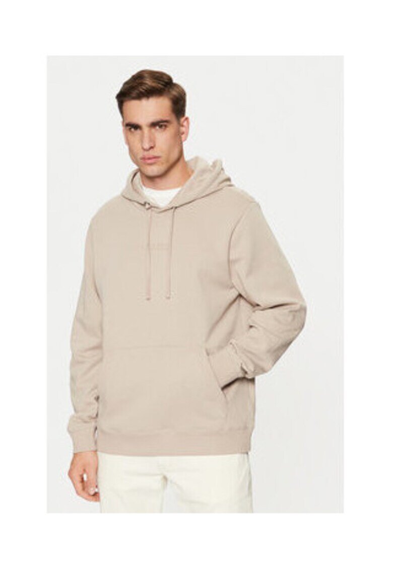 GUESS Hanorac din amestec de bumbac cu model uni